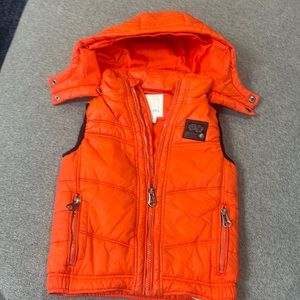 Diesel boys orange vest with hood 6